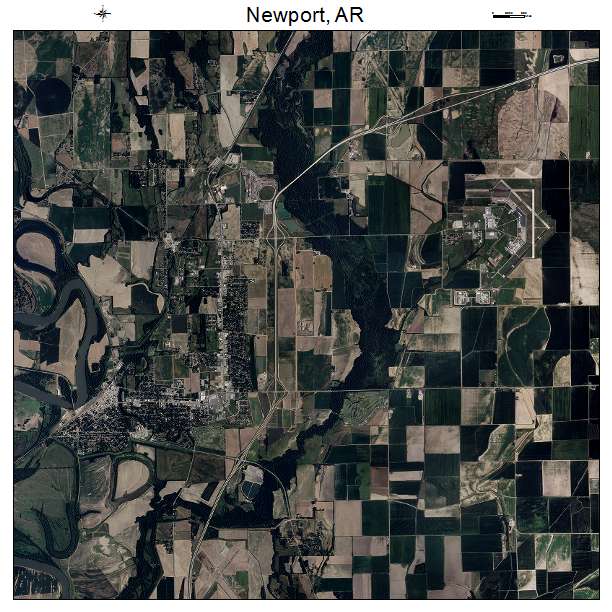 Newport, AR air photo map