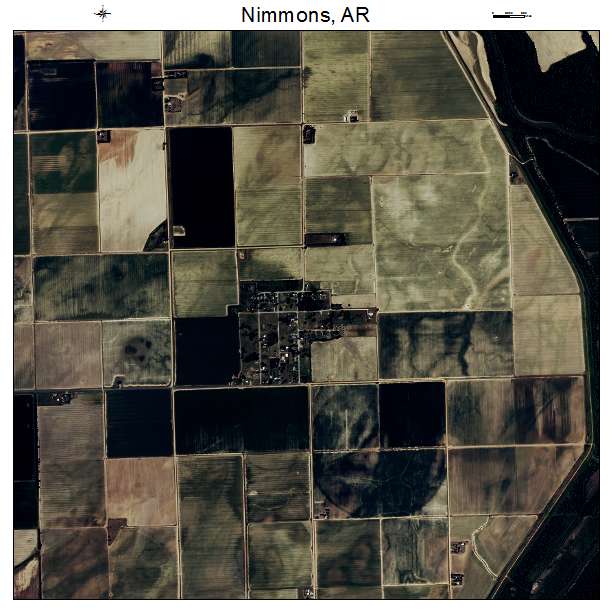Nimmons, AR air photo map