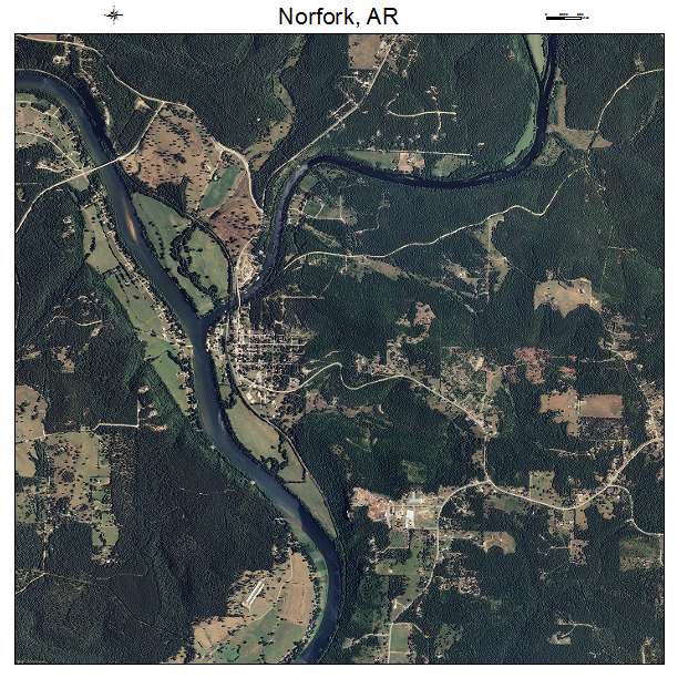 Norfork, AR air photo map