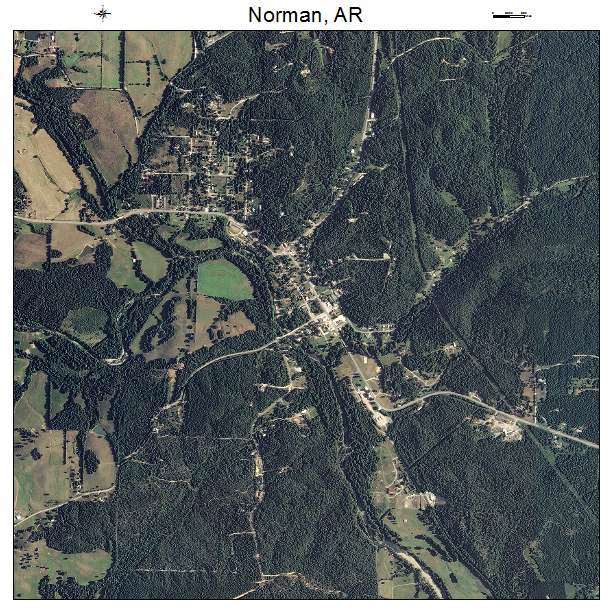 Norman, AR air photo map