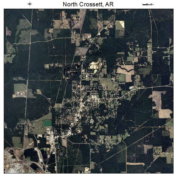 North Crossett, AR air photo map