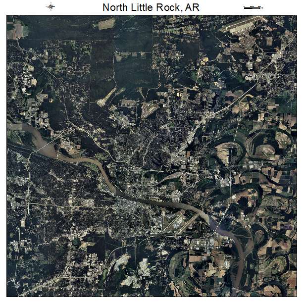 North Little Rock, AR air photo map