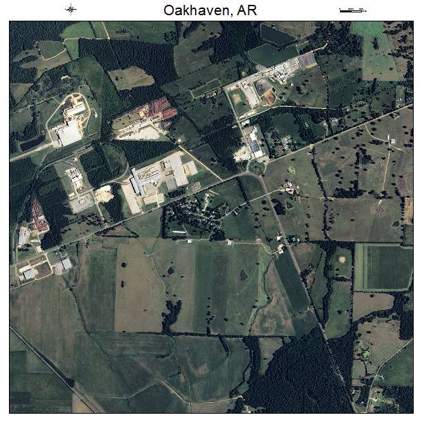 Oakhaven, AR air photo map