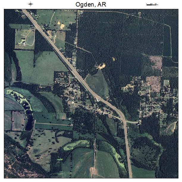 Ogden, AR air photo map