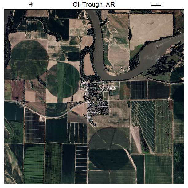 Oil Trough, AR air photo map
