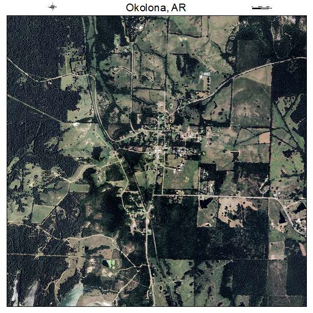 Okolona, AR air photo map