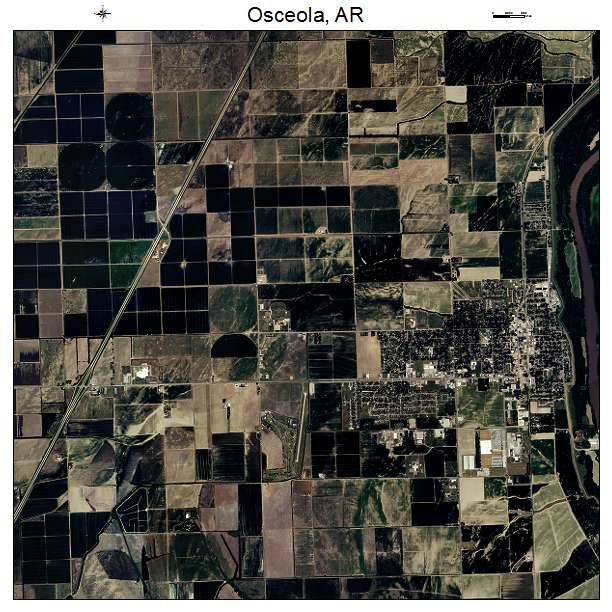 Osceola, AR air photo map