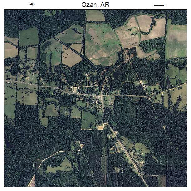 Ozan, AR air photo map