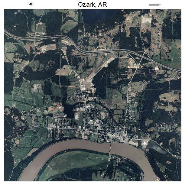 Ozark, AR air photo map
