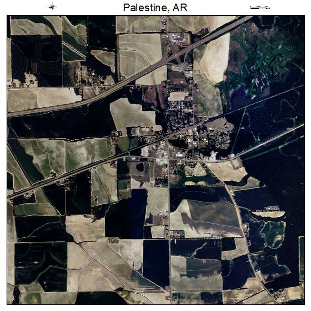 Palestine, AR air photo map