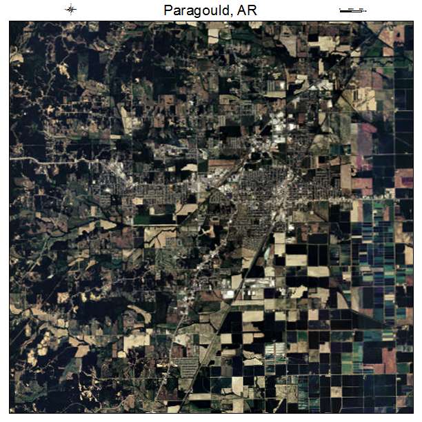 Paragould, AR air photo map