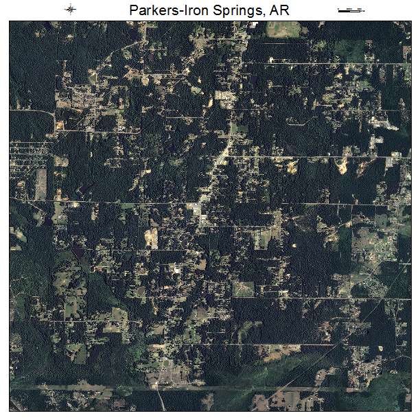 Parkers Iron Springs, AR air photo map