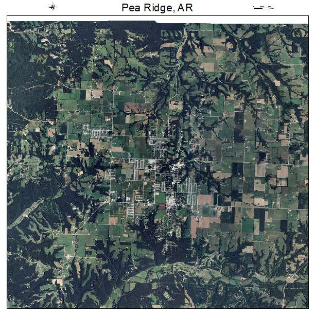 Pea Ridge, AR air photo map