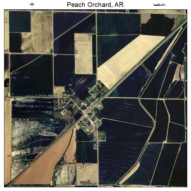 Peach Orchard, AR air photo map