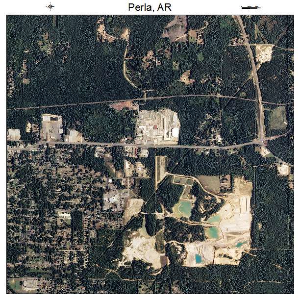 Perla, AR air photo map