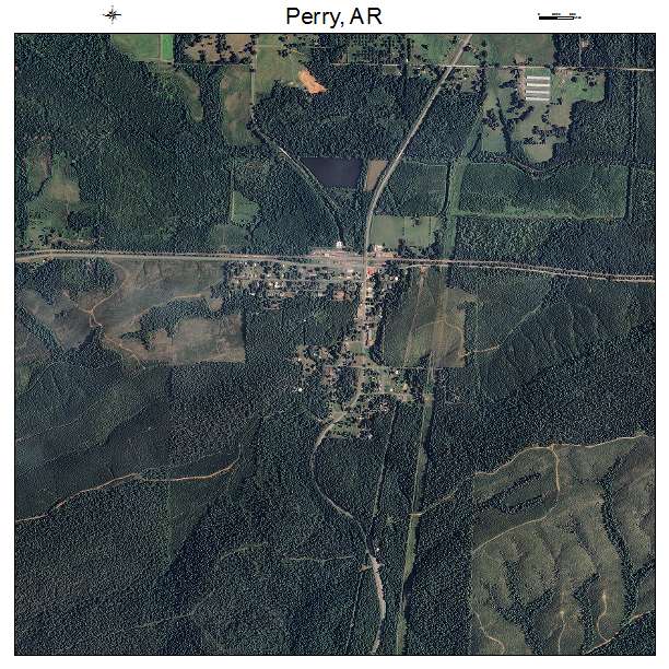 Perry, AR air photo map
