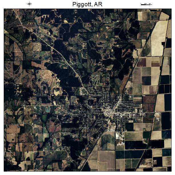 Piggott, AR air photo map