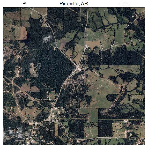Pineville, AR air photo map