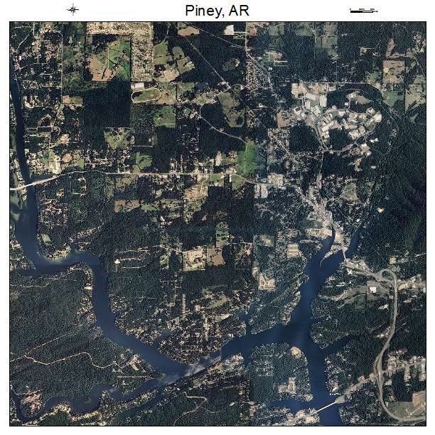 Piney, AR air photo map