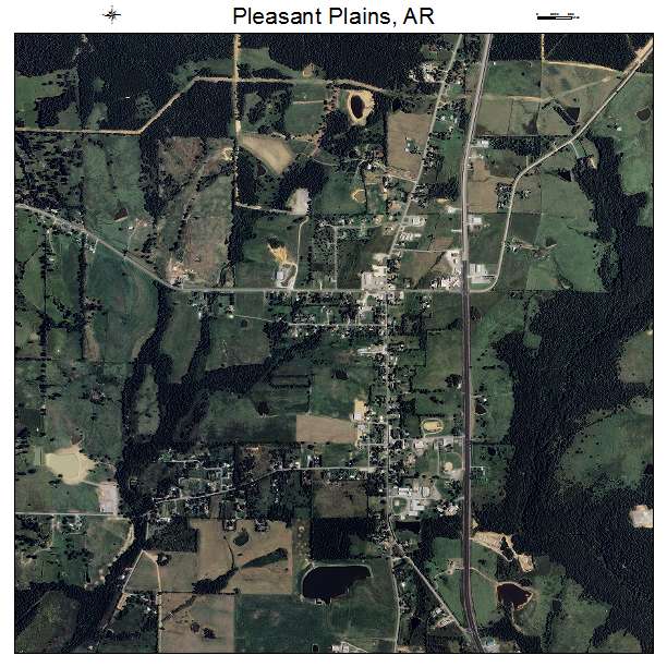 Pleasant Plains, AR air photo map