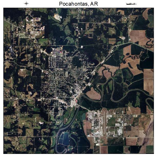Pocahontas, AR air photo map