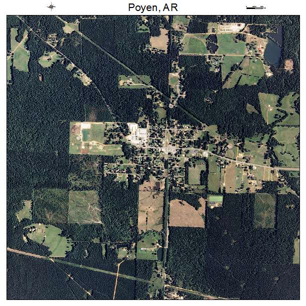 Poyen, AR air photo map