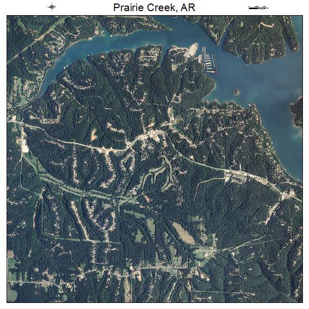 Prairie Creek, AR air photo map