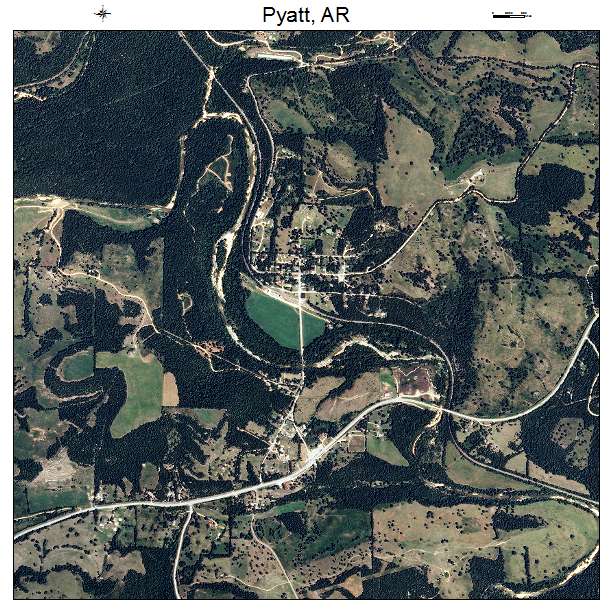 Pyatt, AR air photo map