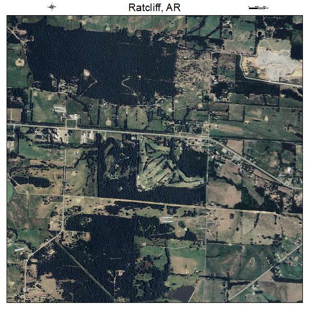 Ratcliff, AR air photo map