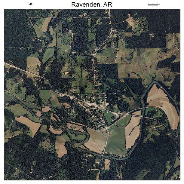 Ravenden, AR air photo map