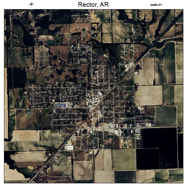 Rector, AR air photo map