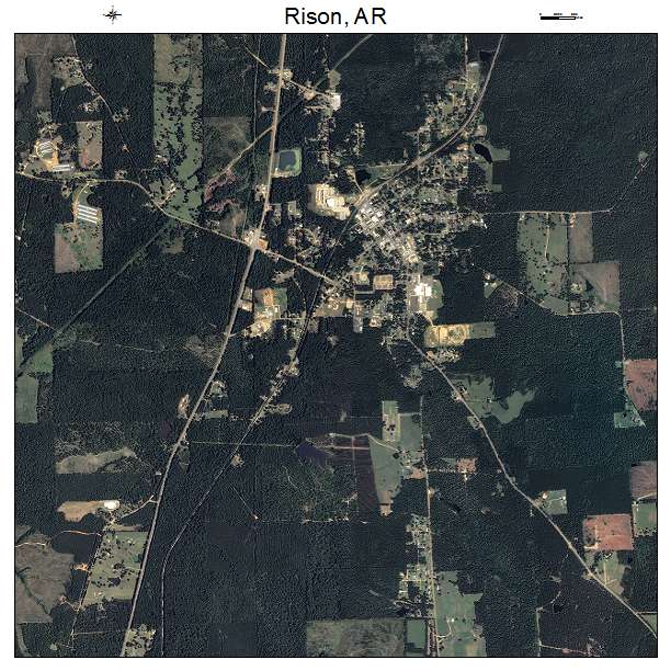 Rison, AR air photo map