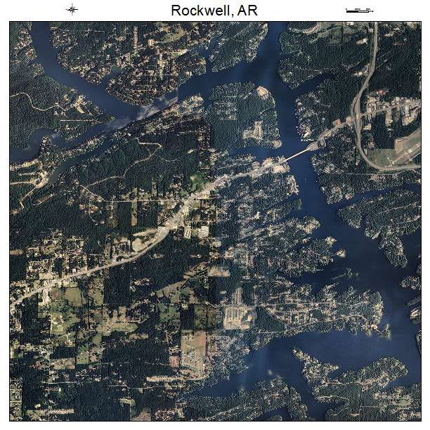 Rockwell, AR air photo map