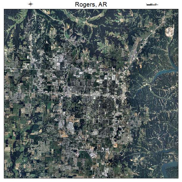 Aerial Photography Map of Rogers, AR Arkansas