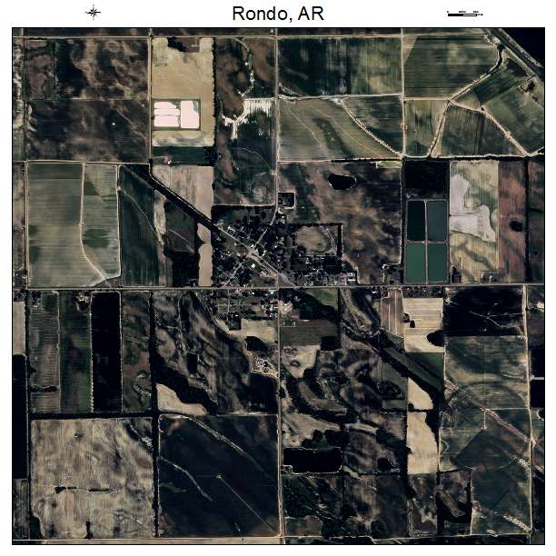Rondo, AR air photo map