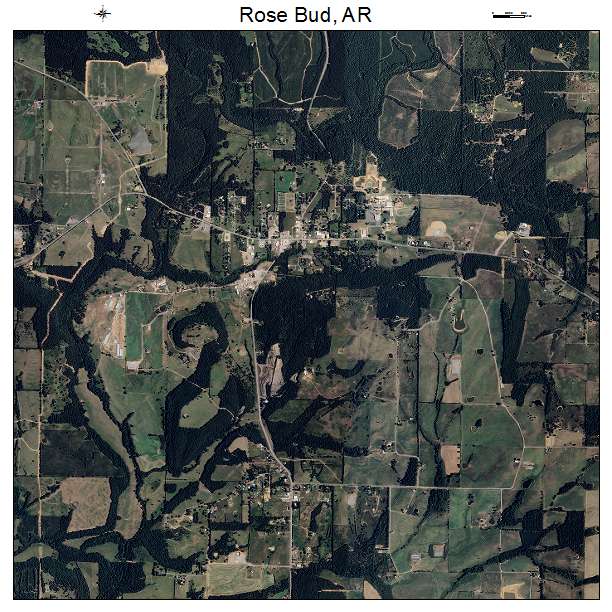 Rose Bud, AR air photo map