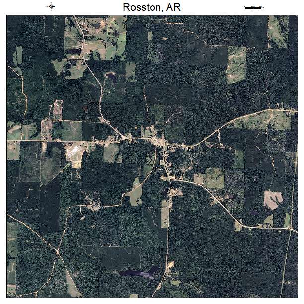 Rosston, AR air photo map
