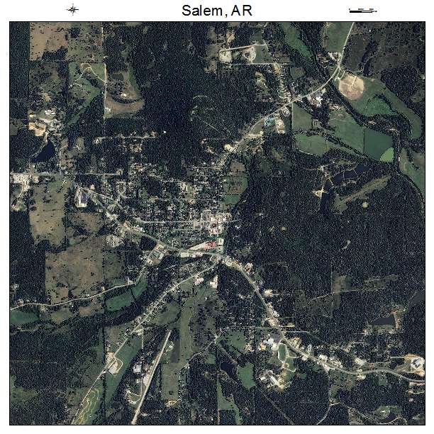 Salem, AR air photo map