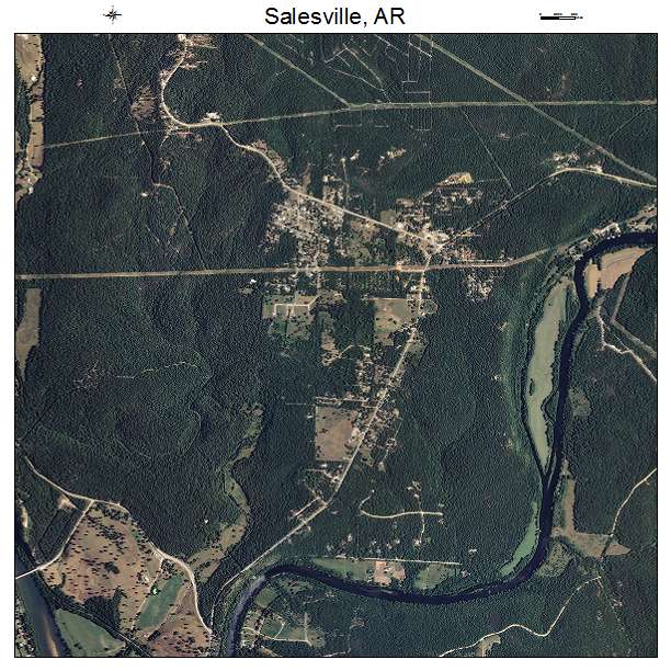 Salesville, AR air photo map