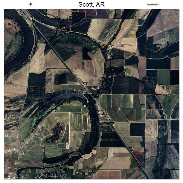 Scott, AR air photo map