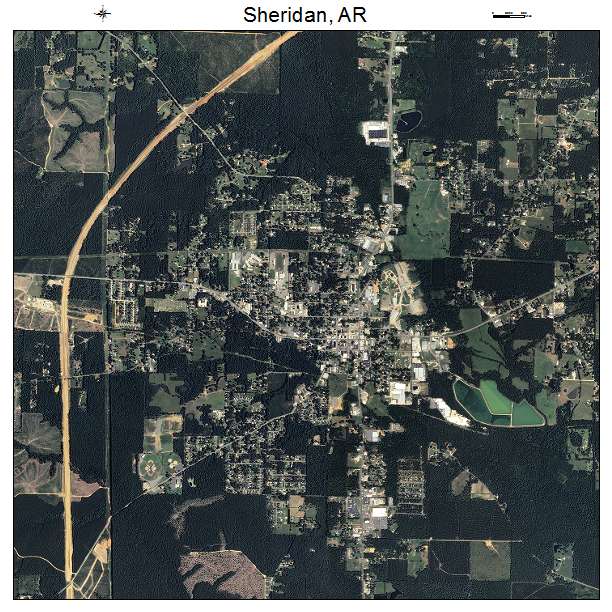 Sheridan, AR air photo map