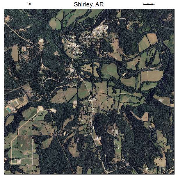 Shirley, AR air photo map