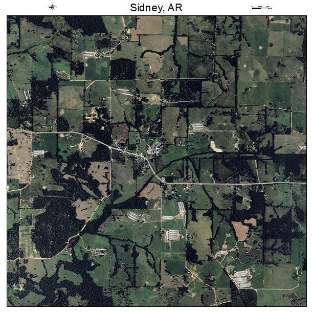 Sidney, AR air photo map