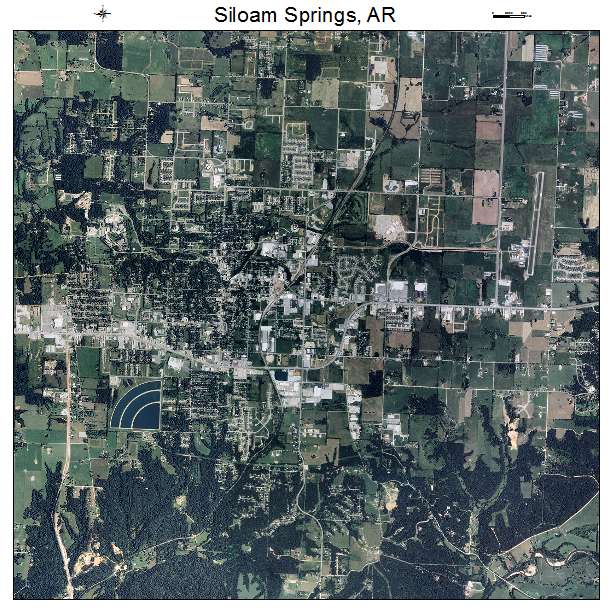 Siloam Springs, AR air photo map