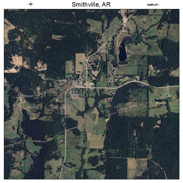 Smithville, AR air photo map