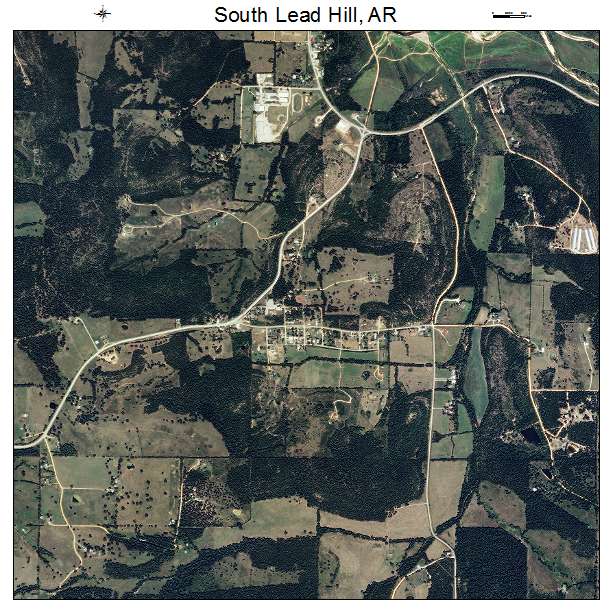 South Lead Hill, AR air photo map
