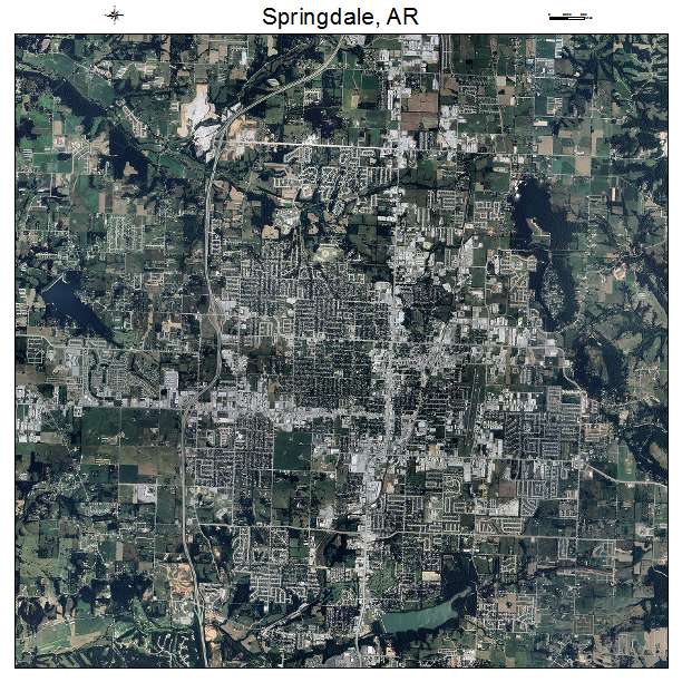 Springdale, AR air photo map