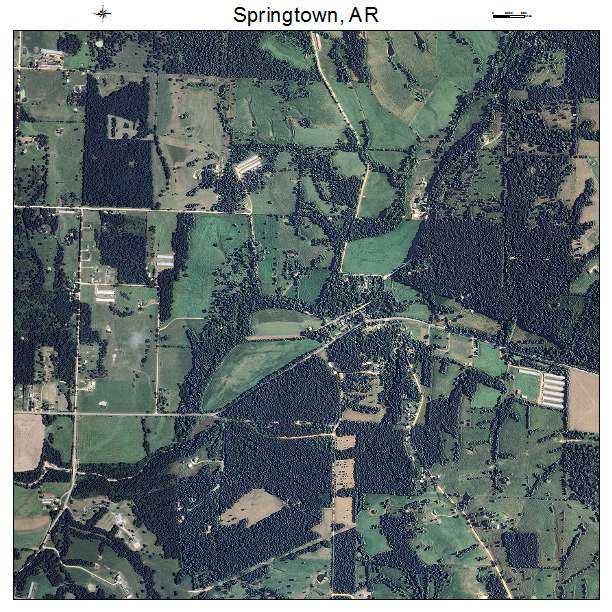 Springtown, AR air photo map