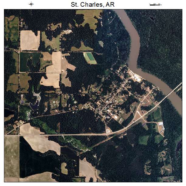 St Charles, AR air photo map