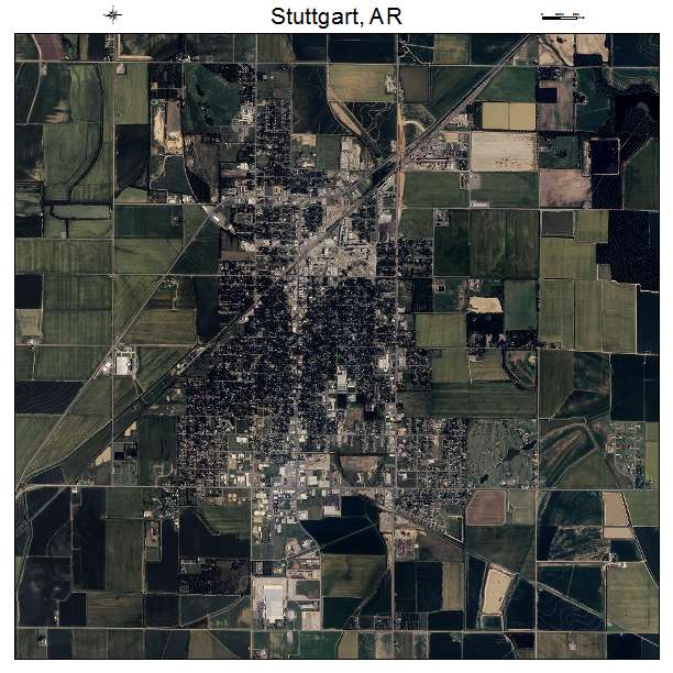Stuttgart, AR air photo map